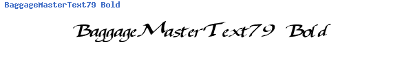 Fuente BaggageMasterText79 Bold.ttf