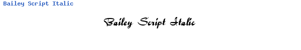 Fuente Bailey Script Italic.ttf