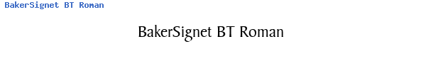 Fuente BakerSignet BT Roman.ttf