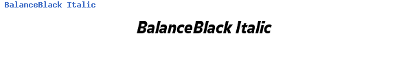 Fuente BalanceBlack Italic.ttf