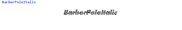 Fuente BarberPoleItalic.ttf