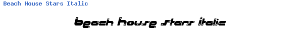 Fuente Beach House Stars Italic.ttf
