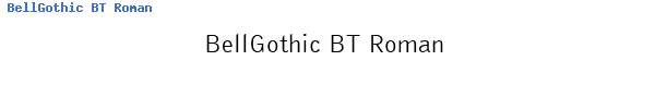 Fuente BellGothic BT Roman.ttf