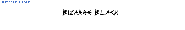 Fuente Bizarre Black.ttf