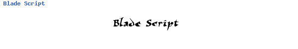 Fuente Blade Script.ttf