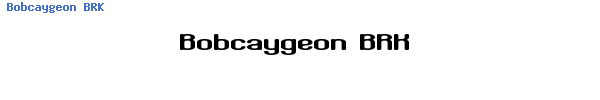 Fuente Bobcaygeon BRK.ttf
