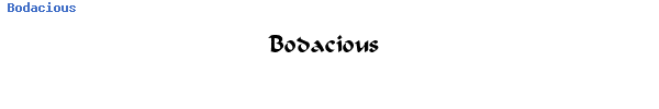 Fuente Bodacious.ttf