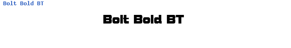 Fuente Bolt Bold BT.ttf