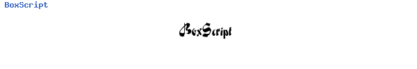 Fuente BoxScript.ttf