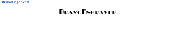 Fuente BravoEngraved.ttf