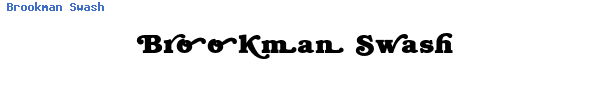 Fuente Brookman Swash.ttf