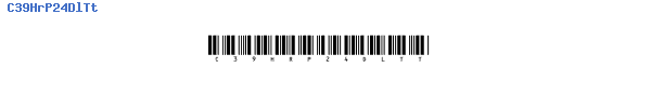 Fuente C39HrP24DlTt.ttf