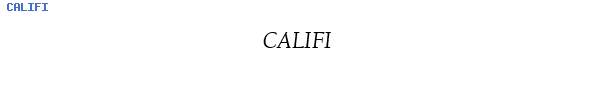 Fuente CALIFI.TTF