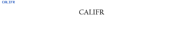 Fuente CALIFR.TTF