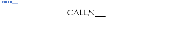 Fuente CALLN___.TTF