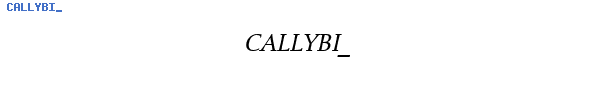 Fuente CALLYBI_.TTF