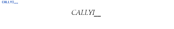 Fuente CALLYI__.TTF