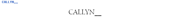 Fuente CALLYN__.TTF
