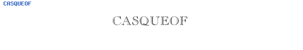 Fuente CASQUEOF.TTF