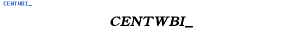 Fuente CENTWBI_.TTF