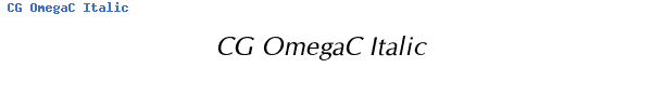 Fuente CG OmegaC Italic.ttf