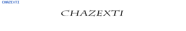 Fuente CHAZEXTI.TTF