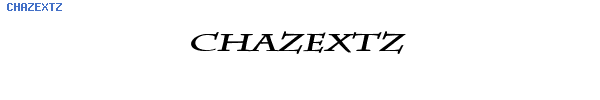 Fuente CHAZEXTZ.TTF