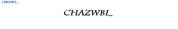 Fuente CHAZWBI_.TTF