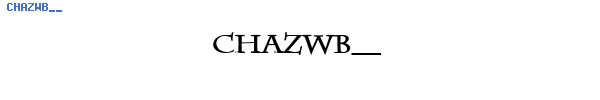 Fuente CHAZWB__.TTF