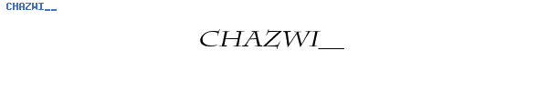 Fuente CHAZWI__.TTF