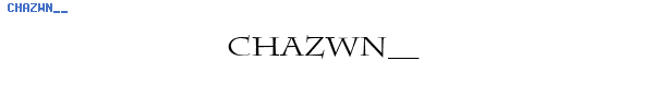 Fuente CHAZWN__.TTF