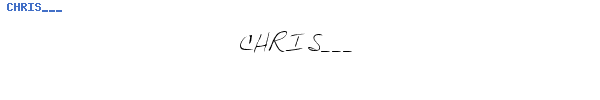Fuente CHRIS___.TTF