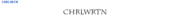 Fuente CHRLWRTN.TTF