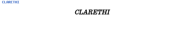 Fuente CLARETHI.TTF