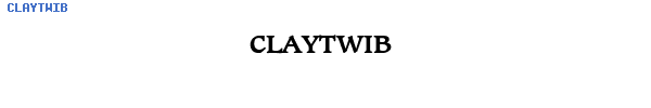 Fuente CLAYTWIB.TTF