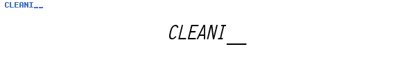 Fuente CLEANI__.TTF