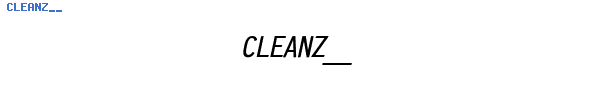 Fuente CLEANZ__.TTF