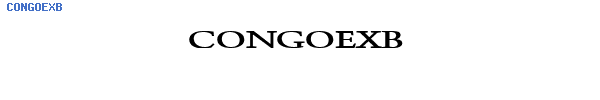 Fuente CONGOEXB.TTF