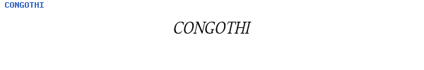 Fuente CONGOTHI.TTF