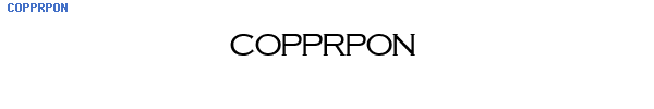 Fuente COPPRPON.TTF