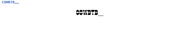 Fuente COWBTB__.TTF