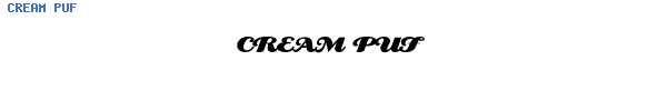 Fuente CREAM PUF.TTF