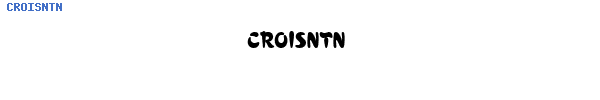 Fuente CROISNTN.TTF