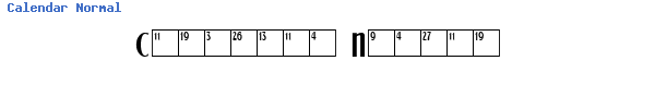 Fuente Calendar Normal.ttf