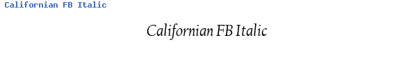 Fuente Californian FB Italic.TTF