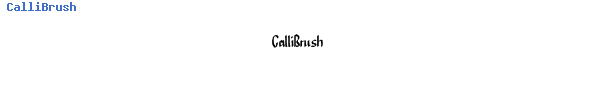 Fuente CalliBrush.ttf