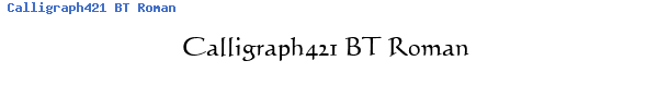 Fuente Calligraph421 BT Roman.ttf