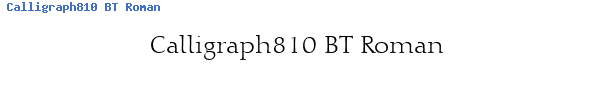 Fuente Calligraph810 BT Roman.ttf