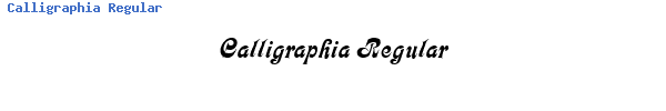 Fuente Calligraphia Regular.ttf