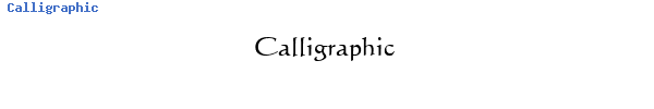Fuente Calligraphic.ttf